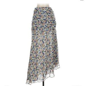 Veronica Beard Floral Assymetrical Maxi Skirt